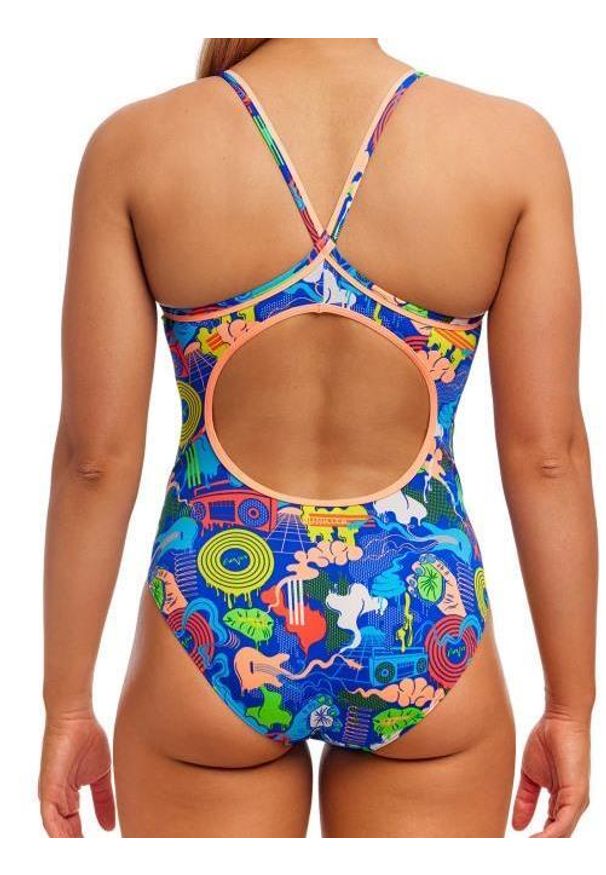 FUNKITA - Strój kąpielowy damski Funkita Blues Baby Diamond Back. Kolor: wielokolorowy. Materiał: poliester