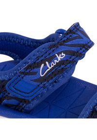 Clarks Sandały Surfing Tide T 261493667 Niebieski. Kolor: niebieski. Materiał: materiał