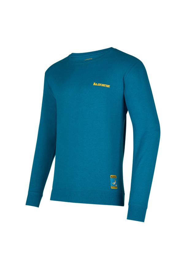 LA SPORTIVA - Bluza wspinaczkowa męska La Sportiva Climbing on the Moon Sweatshirt. Kolor: zielony