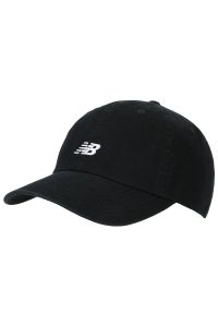 Czapka New Balance LAH51004BK - czarna. Kolor: czarny. Materiał: bawełna, materiał. Styl: klasyczny