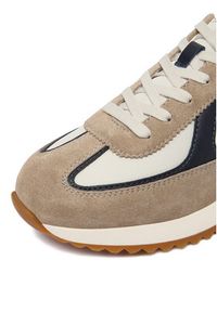 Guess Jeans Sneakersy EO-ORLANDO-01 126AM Beżowy. Kolor: beżowy. Materiał: materiał #3