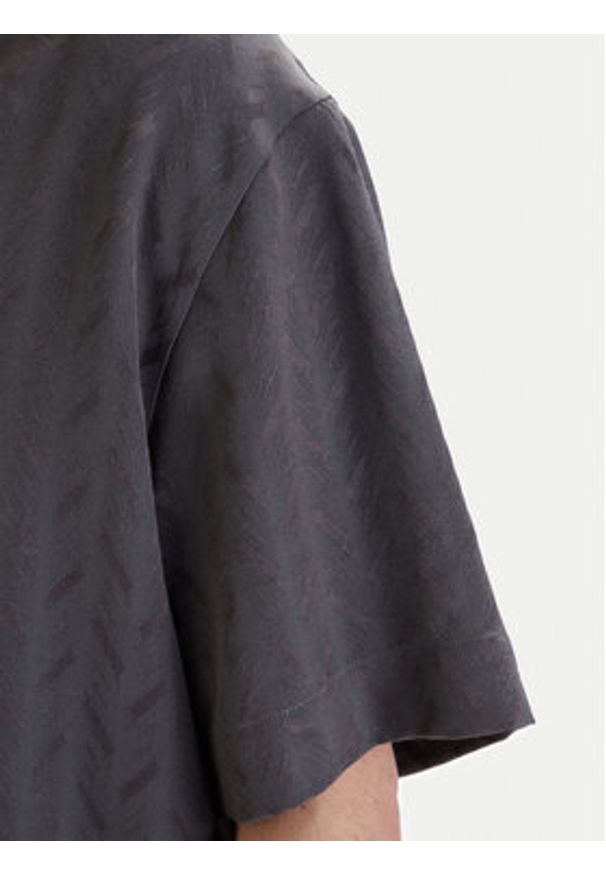 Hugo - HUGO Koszula Espino 50560614 Szary Oversize. Kolor: szary. Materiał: syntetyk