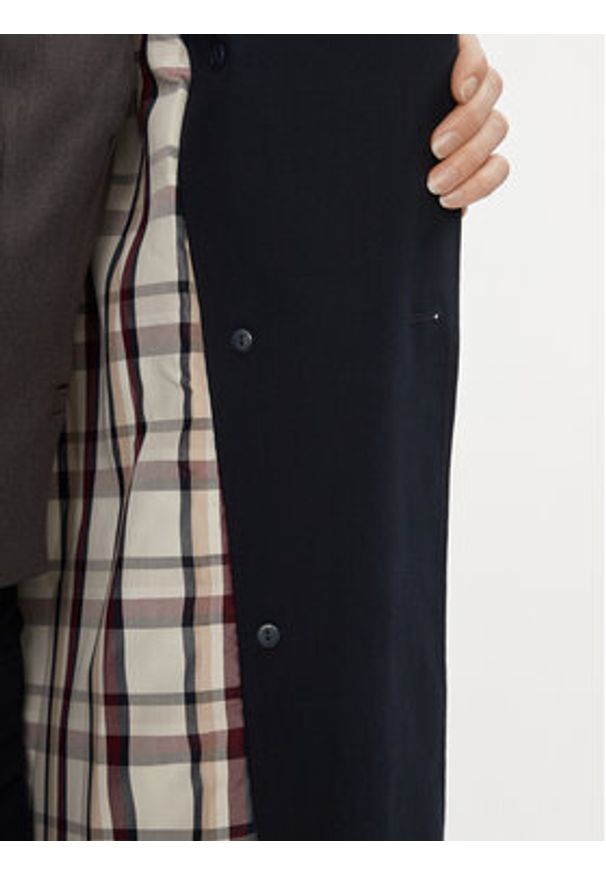 TOMMY HILFIGER - Tommy Hilfiger Trencz WW0WW38947 Granatowy Regular Fit. Kolor: niebieski. Materiał: bawełna