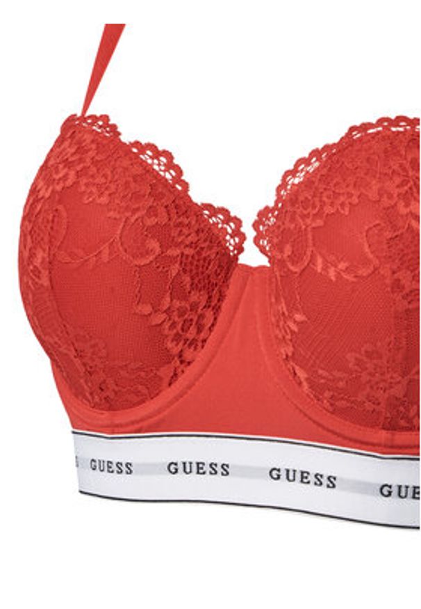 Guess Biustonosz push-up O2BC06 KBBT0 Czerwony. Kolor: czerwony. Materiał: syntetyk. Rodzaj stanika: push-up