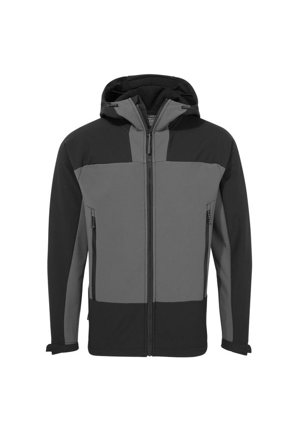 CRAGHOPPERS - Męska Kurtka Soft Shell Expert Active Contrast Z Kapturem. Typ kołnierza: kaptur. Kolor: czarny, szary, wielokolorowy. Materiał: softshell. Sport: turystyka piesza