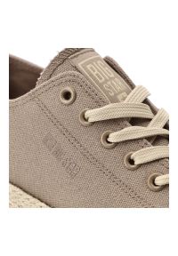 Big-Star - Trampki damskie Big Star, cholewka z materiału tekstylnego klasyczne sznurowanie zaokrąglony nosek, brązowe, TT274099. Okazja: na co dzień. Zapięcie: sznurówki. Kolor: brązowy. Materiał: materiał. Szerokość cholewki: normalna. Wzór: ze splotem. Sezon: lato. Styl: klasyczny #6