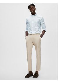 Selected Homme Spodnie materiałowe 16085270 Biały Slim Fit. Kolor: biały. Materiał: materiał