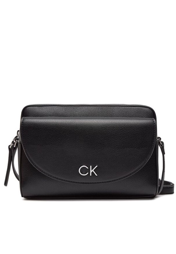 Calvin Klein Torebka Ck Daily Camera Bag Pebble K60K611914 Czarny. Kolor: czarny. Materiał: skórzane