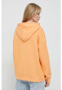 Roxy bluza damska kolor pomarańczowy z kapturem z nadrukiem. Typ kołnierza: kaptur. Kolor: pomarańczowy. Długość rękawa: długi rękaw. Długość: długie. Wzór: nadruk #4