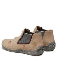 Rieker Sztyblety 52598-60 Beżowy. Kolor: beżowy. Materiał: skóra #2