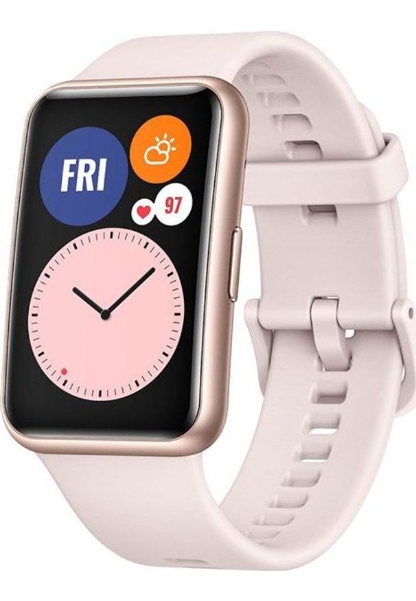 HUAWEI - Smartwatch Huawei Watch Fit New Różowy. Rodzaj zegarka: smartwatch. Kolor: różowy