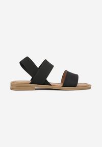 Born2be - Czarne Sandały z Kwadratowym Noskiem i Elastycznymi Paskami Ulosentia. Okazja: na co dzień. Zapięcie: pasek. Kolor: czarny. Materiał: jeans. Wzór: paski. Styl: klasyczny, elegancki, casual #6