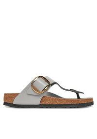 Birkenstock Japonki Gizeh Big Buckle Hex 1029507 Szary. Kolor: szary. Materiał: skóra