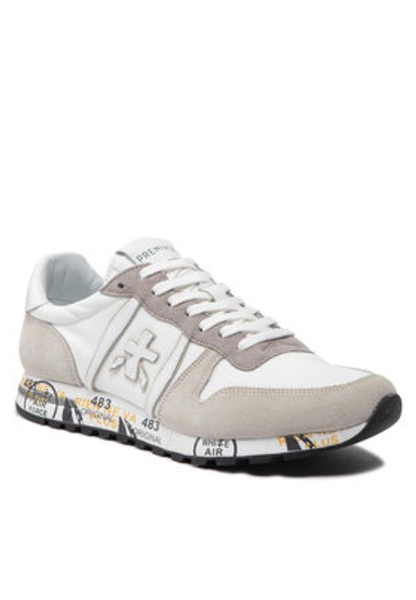 Premiata Sneakersy Eric 5669 Biały. Kolor: biały. Materiał: zamsz, skóra
