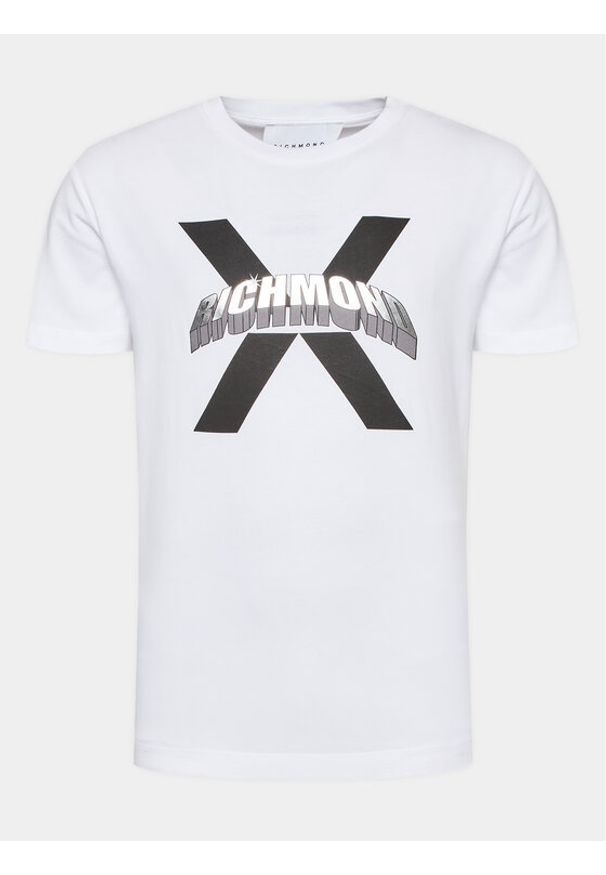 Richmond X T-Shirt UMA23007TS Biały Regular Fit. Kolor: biały. Materiał: bawełna