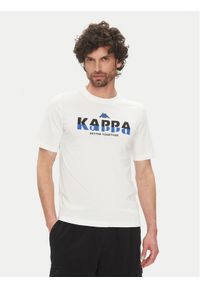 Kappa T-Shirt 351U8KW 001 Biały Regular Fit. Kolor: biały. Materiał: bawełna