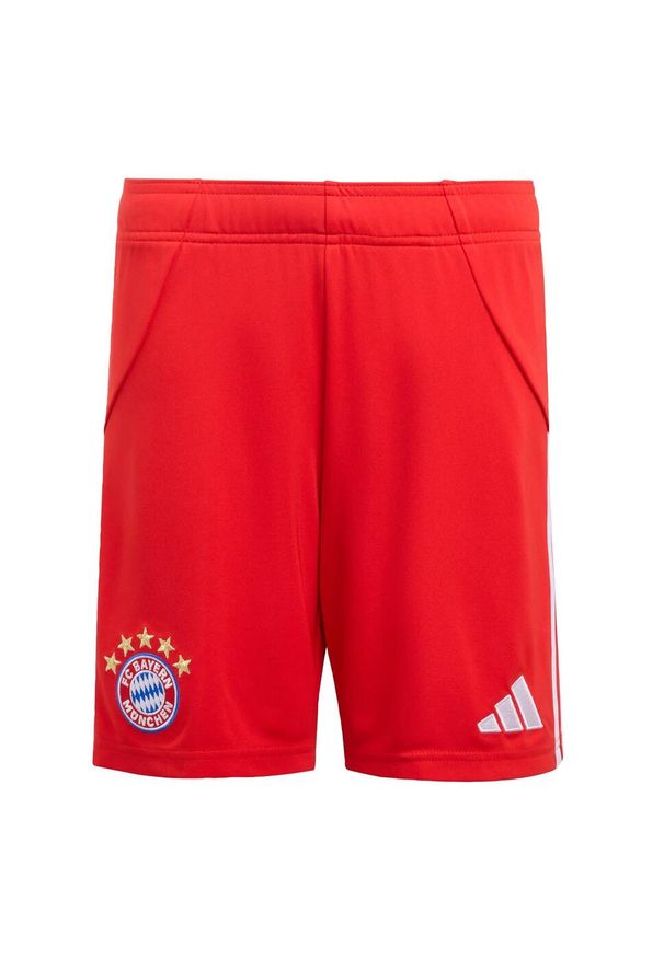 Adidas - Szorty FC Bayern 25/26 Home Kids. Kolor: czerwony. Sport: piłka nożna