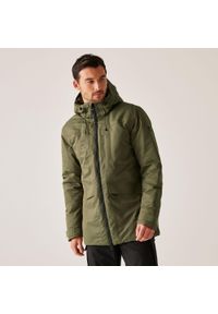 Regatta - Kurtka męska przejściowa ocieplana przeciwdeszczowa Balaton. Kolor: zielony, brązowy, wielokolorowy. Materiał: puch, materiał. Sport: turystyka piesza #1