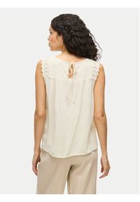 Vila Bluzka Pernillu 14105237 Beżowy Loose Fit. Kolor: beżowy. Materiał: wiskoza #2
