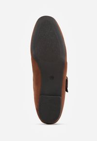 Renee - Jasnobrązowe Balerinki Vices w Stylu Mary Jane ze Skórzaną Wkładką Rilaneia. Okazja: na co dzień. Kolor: brązowy. Materiał: skóra. Wzór: grochy. Styl: casual, klasyczny #7