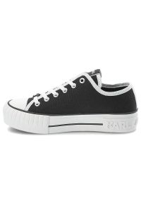 Czarne Trampki Karl Lagerfeld Buty Sportowe Premium. Okazja: na co dzień. Zapięcie: sznurówki. Kolor: czarny. Materiał: guma. Styl: sportowy #5