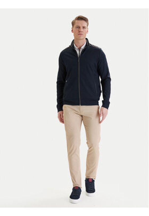 Bugatti Chinosy 4890-76301C Beżowy Slim Fit. Kolor: beżowy. Materiał: bawełna