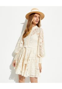 ZIMMERMANN - Sukienka z bawełnianej koronki Cassia. Kolor: biały. Materiał: bawełna, koronka. Wzór: koronka. Długość: mini #1