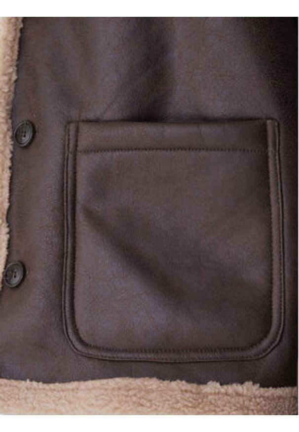 Jack & Jones Kurtka z imitacji skóry Cambridge 12282946 Brązowy Regular Fit. Kolor: brązowy. Materiał: skóra