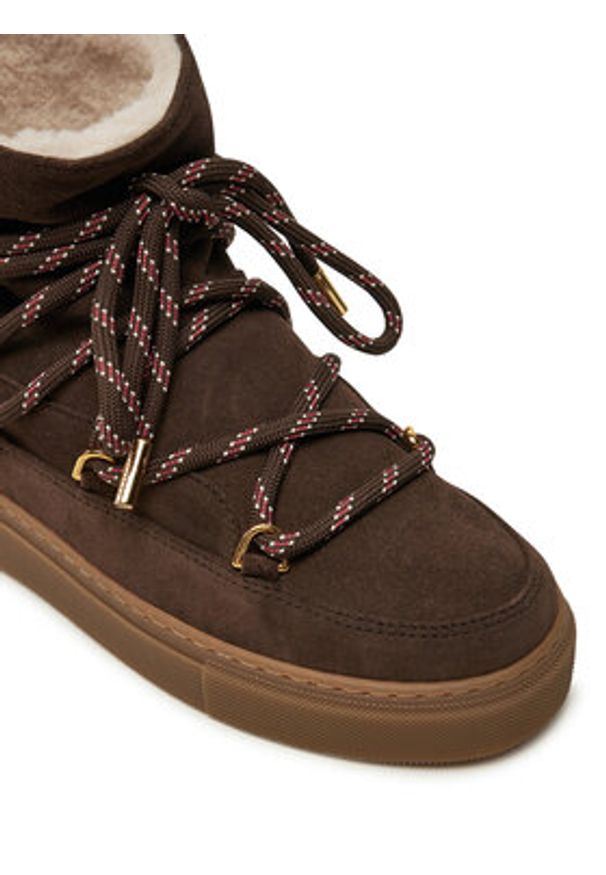 Inuikii Śniegowce Jacquard Lace 75202-150 Brązowy. Kolor: brązowy. Materiał: zamsz, skóra