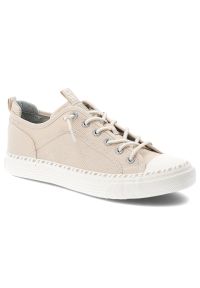 Big-Star - Trampki damskie Big Star, tekstylna cholewka sznurowany fason klasyczna gumowa podeszwa lekka konstrukcja minimalistyczny design, beżowe, TT274387. Zapięcie: sznurówki. Kolor: biały. Materiał: guma. Szerokość cholewki: normalna. Styl: klasyczny #1