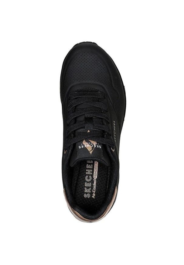 skechers - Adidasy Skechers Uno - Golden Air, Kobiety. Zapięcie: sznurówki. Kolor: czarny. Materiał: guma, materiał, syntetyk. Szerokość cholewki: normalna. Model: Skechers Sport. Sport: turystyka piesza