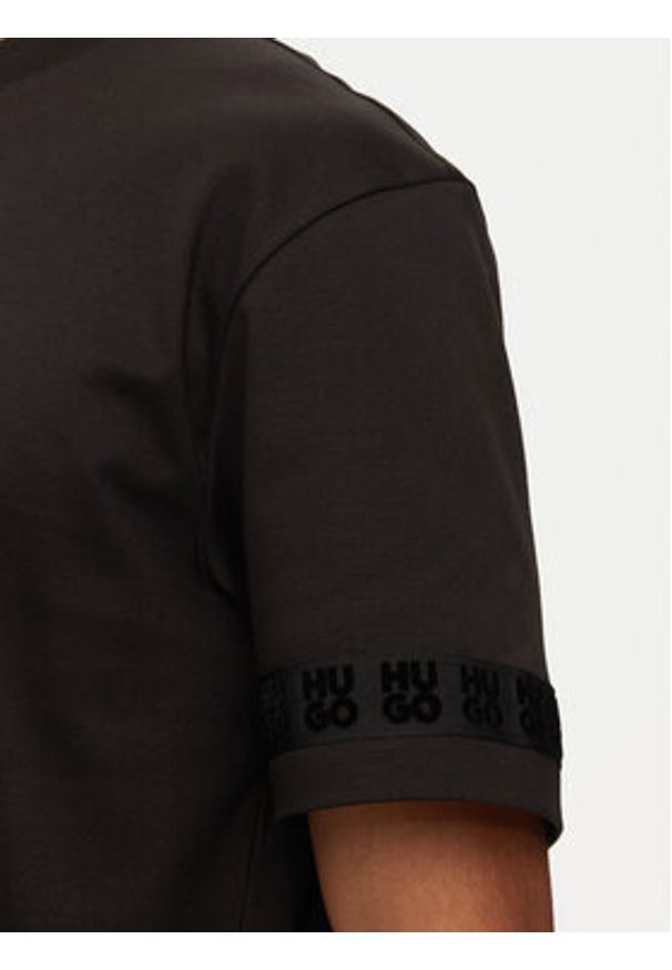 Hugo T-Shirt 50521438 Czarny Regular Fit. Kolor: czarny. Materiał: bawełna