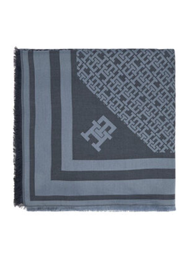 TOMMY HILFIGER - Tommy Hilfiger Szal Monogram AW0AW17493 Granatowy. Kolor: niebieski. Materiał: materiał