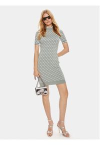 Guess Sukienka dzianinowa Ss Lise W3YK39 Z37K0 Zielony Bodycon Fit. Kolor: zielony. Materiał: wiskoza. Typ sukienki: bodycon #5
