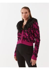 Pinko Kardigan Pony 101576 A11F Kolorowy Relaxed Fit. Materiał: syntetyk. Wzór: kolorowy