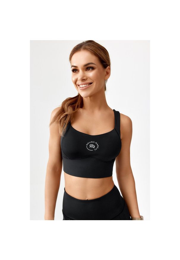 ROUGH RADICAL - Stanik top sportowy treningowy szybkoschnący Rough Radical Sports Bra Hamptons. Kolor: czarny. Sport: fitness