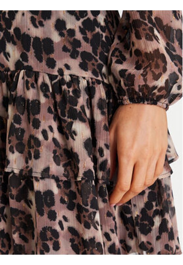 Morgan Sukienka codzienna 252-RLEOL.F Brązowy Regular Fit. Okazja: na co dzień. Kolor: brązowy. Materiał: syntetyk. Typ sukienki: proste. Styl: casual