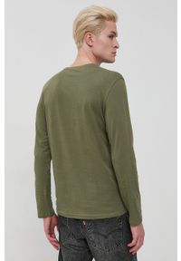 Tom Tailor - Longsleeve bawełniany. Okazja: na co dzień. Kolor: zielony. Materiał: bawełna. Długość rękawa: długi rękaw. Wzór: nadruk. Styl: casual #3