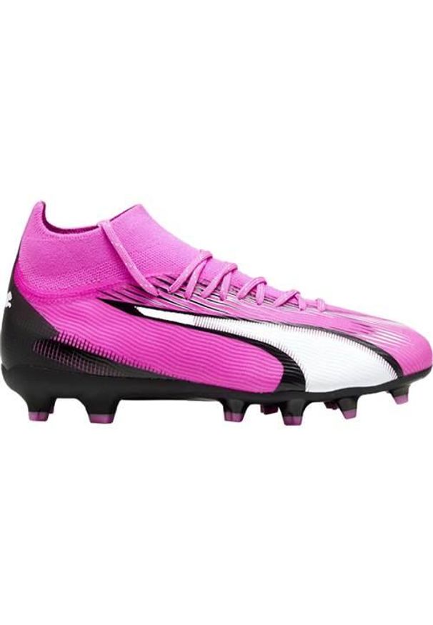 Buty piłkarskie dla dzieci Puma Ultra Pro Fg ag. Kolor: czarny, wielokolorowy, biały. Materiał: syntetyk, materiał. Szerokość cholewki: normalna. Sport: piłka nożna