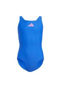Adidas - Strój kąpielowy dziewczęcy adidas. Kolor: wielokolorowy, różowy, niebieski