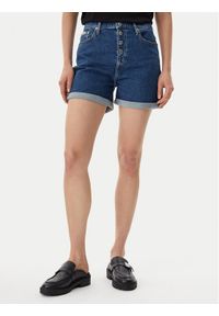 Calvin Klein Jeans Szorty jeansowe J20J225512 Granatowy Mom Fit. Kolor: niebieski. Materiał: bawełna #1