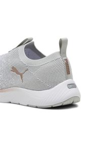 Puma - Damskie dzianinowe buty do biegania SOFTRIDE Remi PUMA. Kolor: żółty, fioletowy, szary, wielokolorowy, biały. Materiał: dzianina. Sport: bieganie