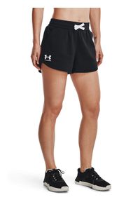 Under Armour Szorty sportowe Rival Fleece Short 1376257 Czarny Regular Fit. Kolor: czarny. Materiał: bawełna