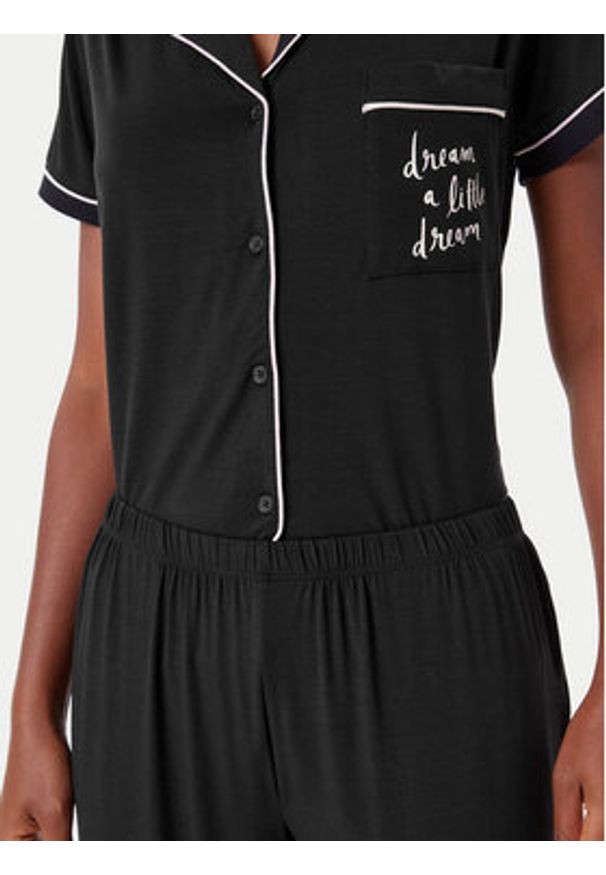 Kate Spade Piżama KSI21506 Czarny Regular Fit. Kolor: czarny