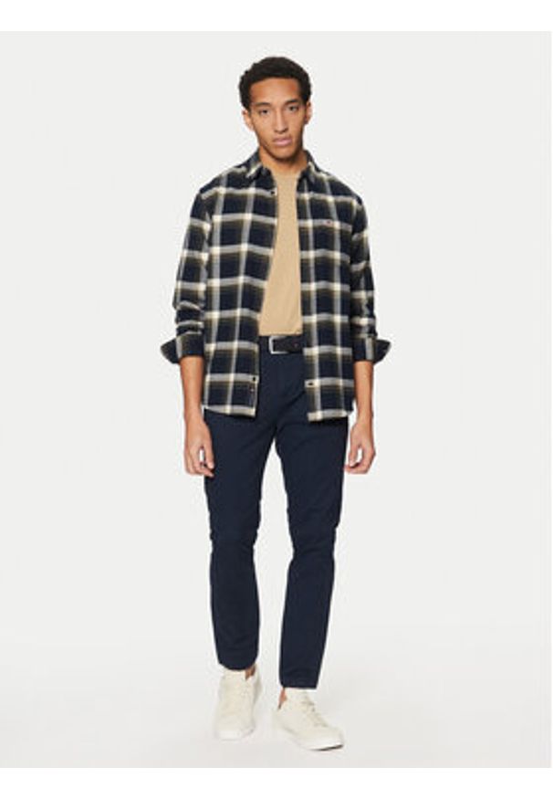 Tommy Jeans Chinosy Austin DM0DM20282 Granatowy Slim Fit. Kolor: niebieski. Materiał: bawełna