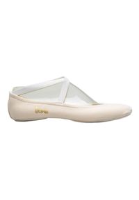 IWA - Baletki gimnastyczne Iwa 302 kremowe białe. Nosek buta: otwarty. Kolor: biały. Materiał: materiał, guma. Szerokość cholewki: normalna. Styl: sportowy