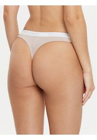 TOMMY HILFIGER - Tommy Hilfiger Stringi UW0UW05539 Beżowy. Kolor: beżowy. Materiał: bawełna, syntetyk #2