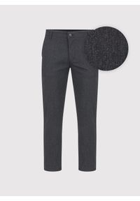Pako Lorente - PAKO LORENTE – Grafitowe spodnie męskie chino. Okazja: na co dzień. Kolor: szary. Materiał: poliester, elastan, bawełna. Sezon: zima, jesień. Styl: casual #1