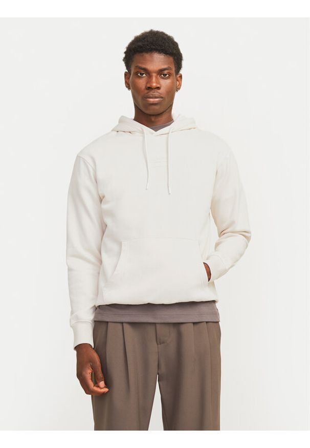 Jack & Jones Bluza Hakkai 12256841 Beżowy Relaxed Fit. Kolor: beżowy. Materiał: bawełna, syntetyk