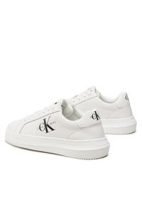 Calvin Klein Jeans Sneakersy Chunky Cupsole Mono Lh YM0YM00681 Biały. Kolor: biały. Materiał: skóra